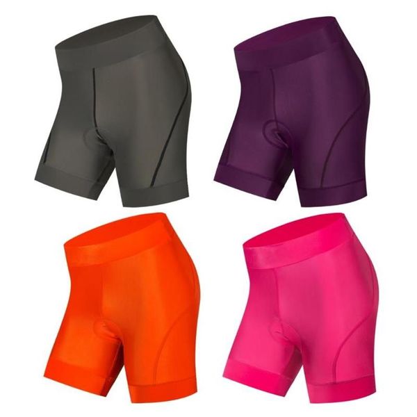 Pantaloncini da ciclismo imbottiti in GEL Coolmax 5D Pantaloncini da ciclismo MTB antiurto da donna Calzamaglia da ciclismo per bici da strada Rosa Viola Grigio Arancione255V