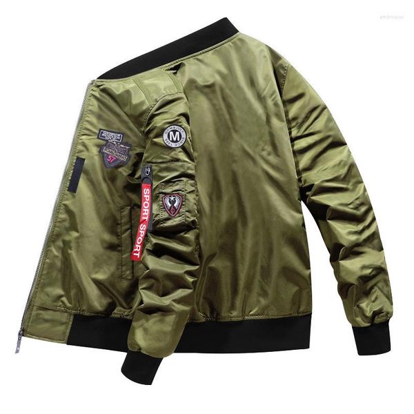 Jackets masculinos America America Tactical Flight Bomber Bomber Men Coats Baseball