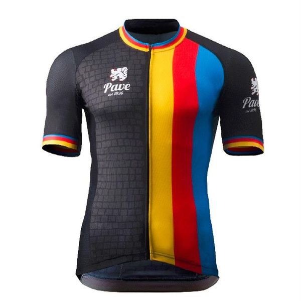 2022 Maglia da ciclismo Fiandre belghe Manica corta Abbigliamento da bicicletta Uomo Abbigliamento da ciclismo Ropa Ciclismo maillot256V