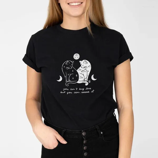 Женские футболки «Любовь не купишь, но можешь спасти», футболка с забавным подарком маме, модная женская футболка с рисунком животных, топ