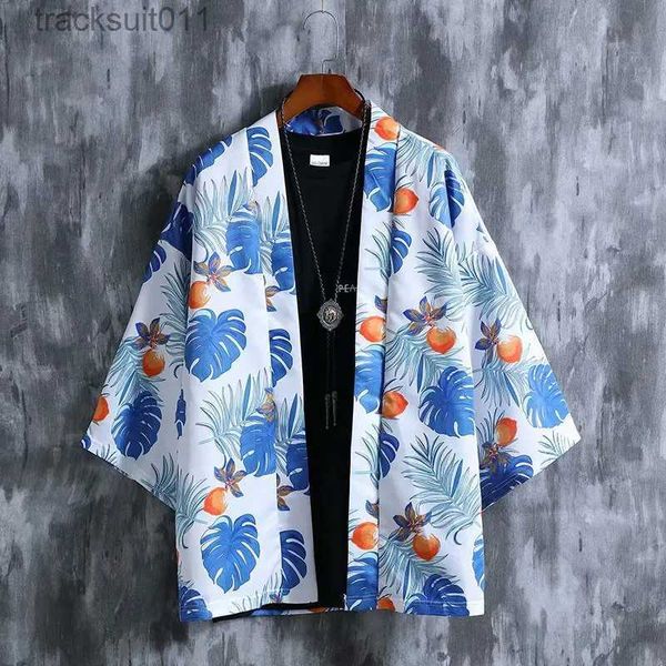 Erkek Robes Çin tarzı Rayon Çift Kimono Robe Yarım Sle Baskı İnce Ev Banyıl Yaz Yeni Cardigan Erkekler S-XXL Retro Gömlek L231130