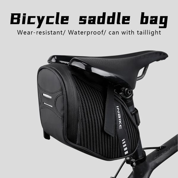Sacs de cyclisme INBIKE sac de selle de vélo sac de siège de vélo étanche sac de poteau de selle de vélo sac arrière ultraléger pochette de siège arrière de vélo 231130