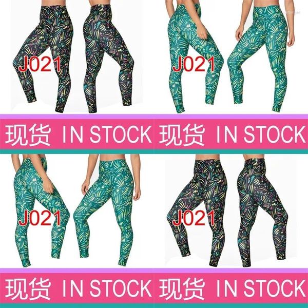 Calças femininas ABCDE Gym Wear Yoga Exercício Running Group Dancing Quick-Secagem Stretch Leggings J 021