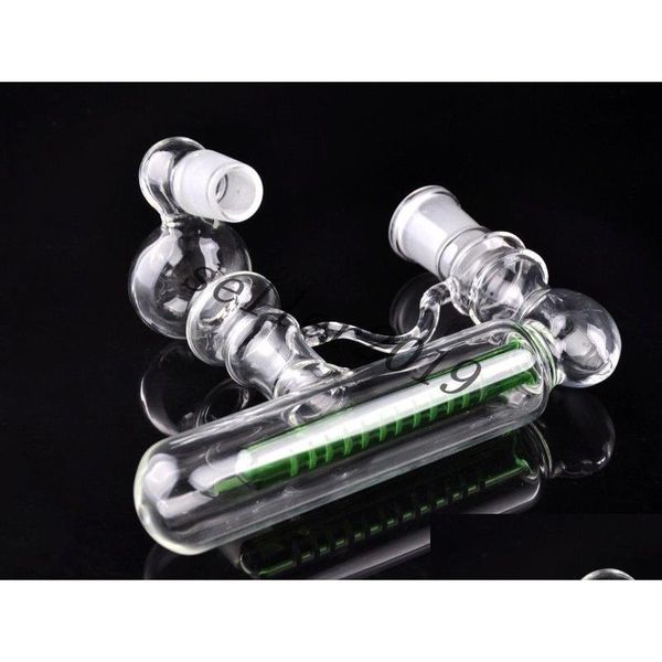 Tubi per fumatori Narghilè con giunto angolato Accessori Raccogli cenere Lacunaris in 14 mm o 18 mm per bong in vetro Bubbler e percolatore in linea D Dhulz