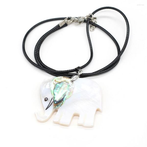 Anhänger Halsketten Natürliche Perlmutt Muschel Halskette Niedlichen Elefanten Tiere Für Frauen Schmuck Länge 55 5 cm