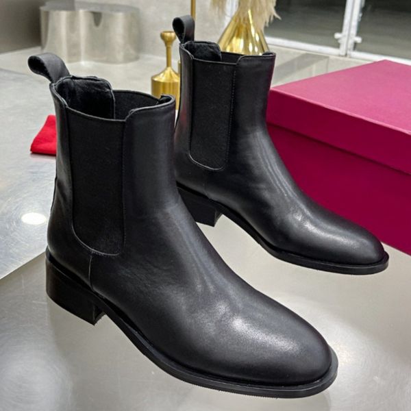 Nova moda material autêntico botas femininas de couro genuíno