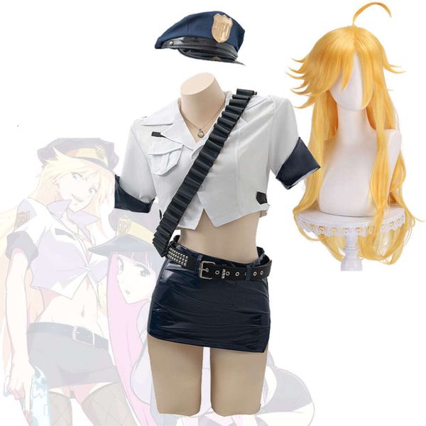 Anime anime cosplay costume mutandine parrucca calza per cappello con la festa di halloween di giacca sexy poliziotta che si veste