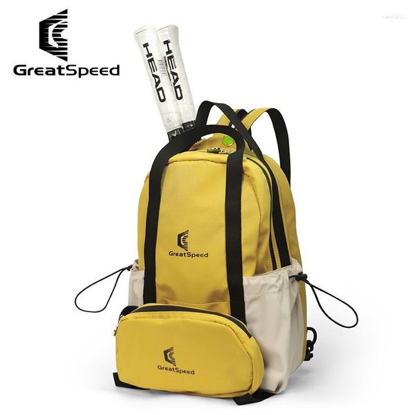 Outdoor-Taschen GREATSPEED Tennistasche Badminton One Shoulder Herren Damen Rucksack Kinder Jugend Erwachsener Squash Padelschläger