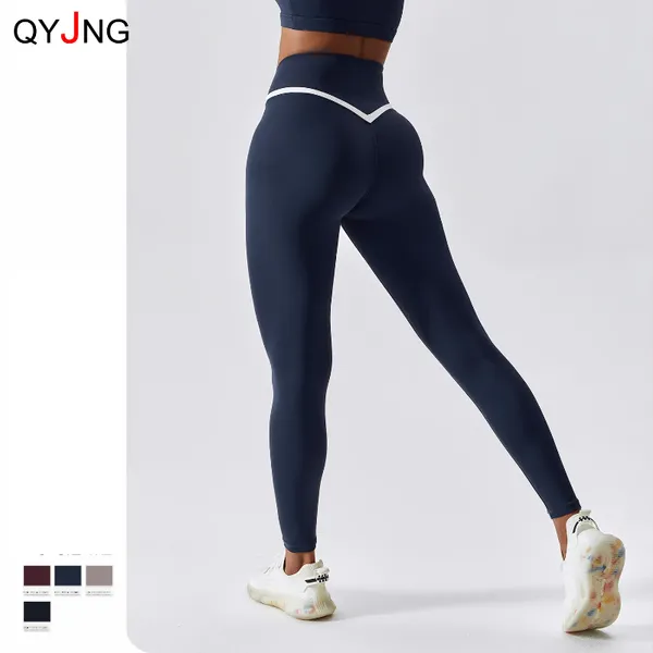 Leggings da donna Sexy Sportivi Solleva BuWoman Palestra Calzamaglia sportiva Push Up Fitness Croce Vita alta Pantaloni da yoga Abbigliamento da allenamento