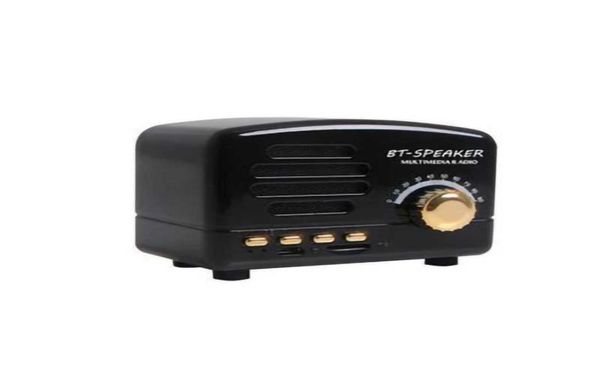 Retro alta fidelidade estéreo bluetooth v50 alto-falante portátil sem fio do vintage plástico 3w fullrange 50hz 20khz leitor de música9240472