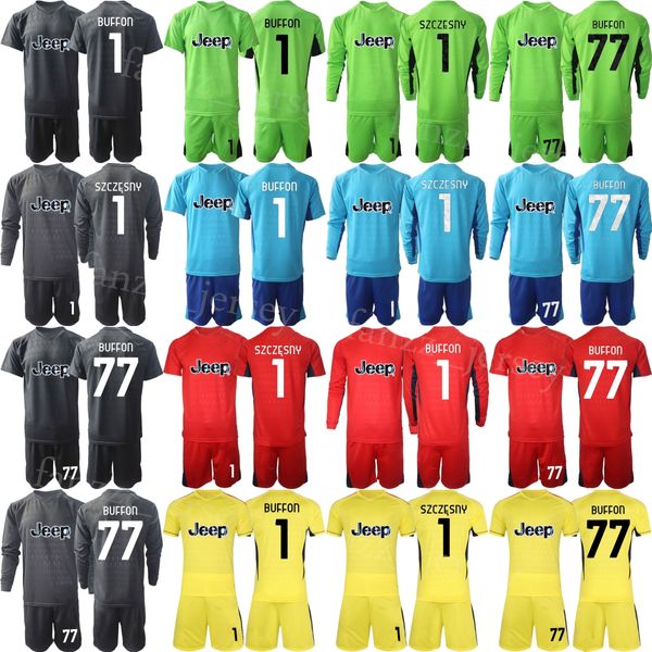 Kulüp takımı GK Uzun Kollu Futbol 23 Carlo Pinsoglio Jersey Set Kaleci Mattia Perin Gianluigi Buffon Wojciech Szczesny Futbol Gömlek Kitleri 23/24 Erkekler Çocuklar Youwen