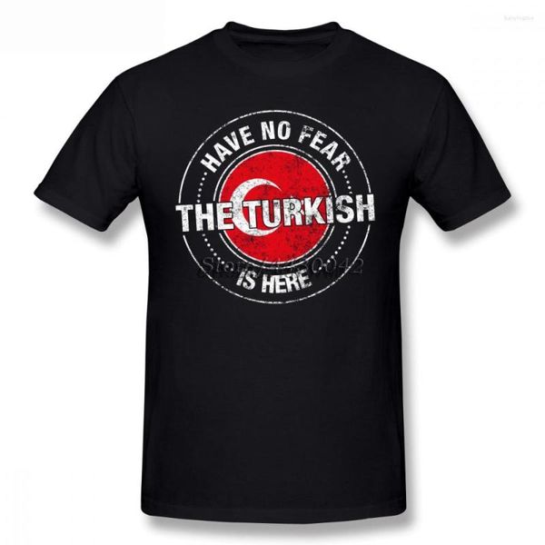 Erkek Tişörtlerinin Korku Var Türk burada gömlek Erkekler İçin Özel Uzun Kollu Kıyafetler Camiseta O-Neck Pamuk Türkiye Bayrak