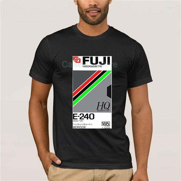 Herren-T-Shirts Vaporwave VHS-T-Shirt Mann Lässiger Sommerdruck Reine Baumwolle Kurzarm O-Ausschnitt Persönlichkeitshemd Coole Jungen