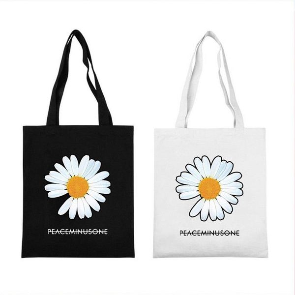 KPOP G-Dragon Daisy Stampa PEACEMINUSONE Borsa per la spesa Borsa per la conservazione della protezione ambientale Borsa per studenti Grande capacità FH598 20091255y