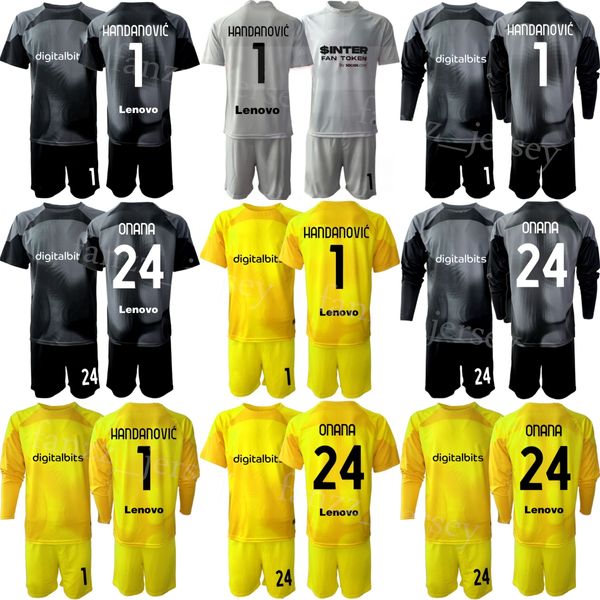 Club Team Portiere GK Youth Walter Zenga Maglia da calcio Set Portiere a maniche lunghe 24 ONANA 1 Yann Sommer Samir Handanovic 12 Maglia da calcio Julio Cesar Kit 22/23 GuoMi