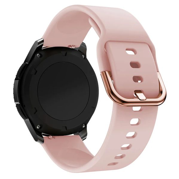 Силиконовый ремешок для умных часов, размеры 20 мм, 22 мм для Samsung Galaxy Active 2 3 Gear S2, ремешок для часов, ремешок-браслет с цветной металлической пряжкой, 12 LL