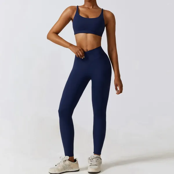 Leggings da donna MODITIN 2023 Autunno Inverno Donna Set da palestra Piuttosto reggiseno Top a vita alta Push Up Pantaloni fitness allenamento Biancheria intima da corsa