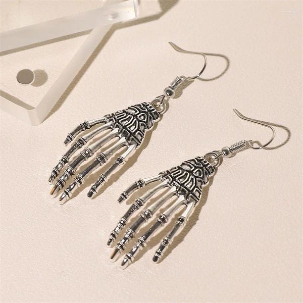 Creolen Vintage Skelett Heilige Hand für Frauen Mädchen Pagan Mystery Schmuck Accessoires Geschenk Gothic Charm Ohrhaken