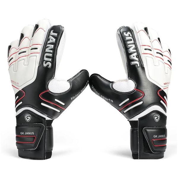 Luvas esportivas tamanho 7-10 profissional soocer goleiro preto goleiro futebol luvas de goleiro homem treinamento látex s142 220708 drop deli dhw5a