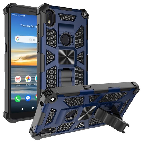 Tampa do telefone para T-Mobile Revvl V Plus Magnet Metal Metal Flock Protective Anti-Drop Phone Case para Alcatel Lumos