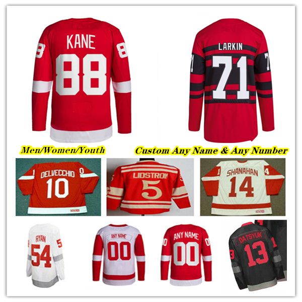 Detroit Hokey Dylan Larkin Jersey Patrick Kane Alex Debrincat Lucas Raymond Moritz Seider Shayne Gostisbehere J.T. Compher James Reimer Steve Yzerman Pavel