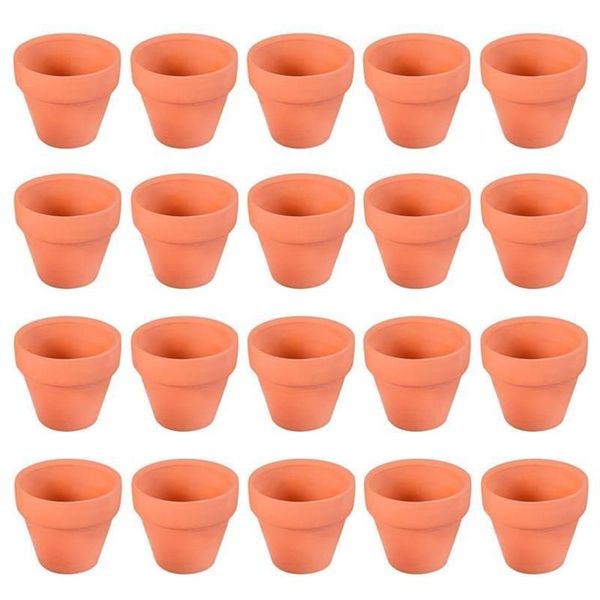 20 pezzi piccolo mini vaso di terracotta argilla ceramica ceramica fioriera cactus vasi da fiori succulente vasi da vivaio ottimo per piante artigianato Y20257Y