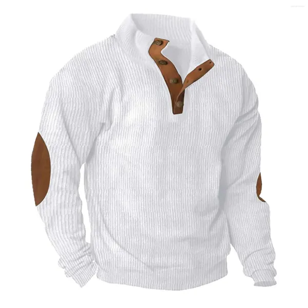 Felpe con cappuccio da uomo Stitching Pullover Felpa di velluto a coste Hip-Pullover Outdoor Baggy Cerniera allentata Colletto alla coreana Abbigliamento sportivo Sudaderas