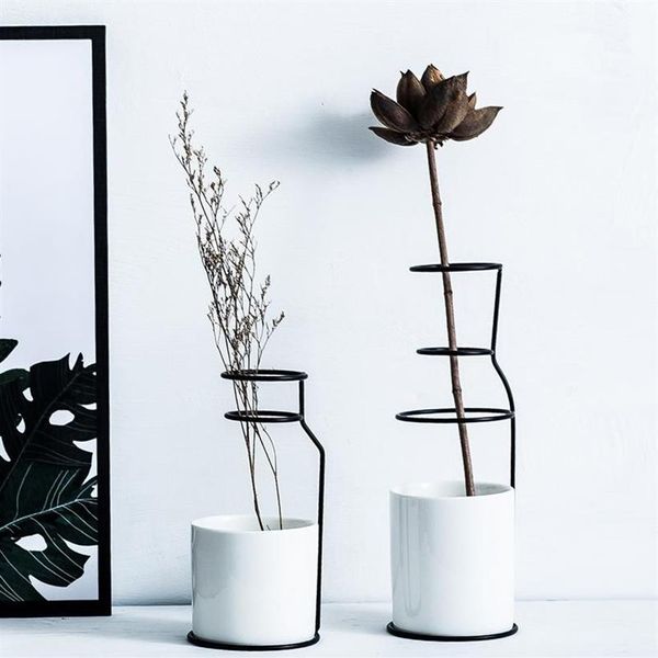 Nordische Dekoration Home Art Design Keramik Keramik Vase Skandinavischer minimalistischer Stil Wohndekoration Zubehör Modern3202