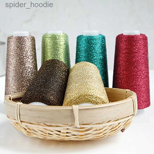 Пряжа 50 г/клубок Fine Gold Silver Yarn Spark Трикотажная пряжа Нитки для вязания крючком Металлическая нить Partner Пряжа для рукоделия Golden Threa L231130