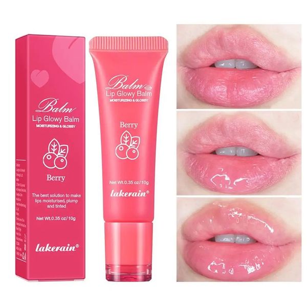 Cristal bálsamo labial manteiga hidratante brilho labial óleo geléia lipgloss batom líquido matiz labial açúcar mascavo cereja rosa lábios maquiagem