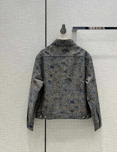 Giacche da donna Denim floreale da donna per il senso del design Giacca casual allentata Cappotto di fascia alta autunno 2023