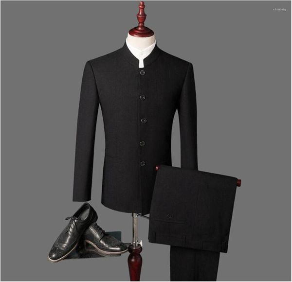 Herrenanzüge Hochzeitskleid Schwarz Neueste Mantel-Hose-Designs Herren Einreiher Bräutigam Für Männer Formelle Kleidung (Jacket Pants Tie)