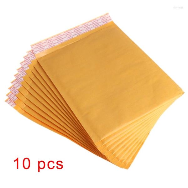 Embrulho de presente 10pcs 20 25cm Kraft Paper Bubble Envelopes Mailer Bolsa de correspondência