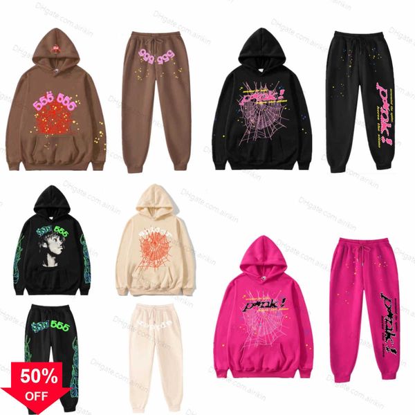 23SS Designer Kleidung Männer Hoodies Sweatshirts Hip Hop Young Thug Spider Hoodie Top Qualität Samt Pullover 555 Pullover Frauen S-2XL STME