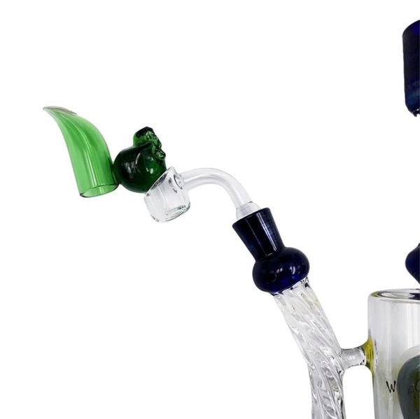 Totenkopf-Fingerglas-Dabber, Raucherzubehör, Finger-Schädel-DAB-Werkzeug + Vergaserkappe für Glasbong-Wasserpfeifen