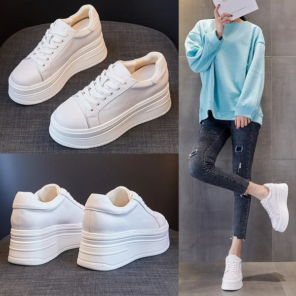 Chinelos clássico tênis de couro genuíno whiteshoes jovens senhoras sapatos casuais feminino tênis marca mulher branco 231129