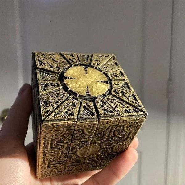 Objetos decorativos estatuetas 1 1 Hellraiser Puzzle Box Móvel Lament Horror Terror Figuras Filme Série Cubo Totalmente Pinhead Prop Fi156h