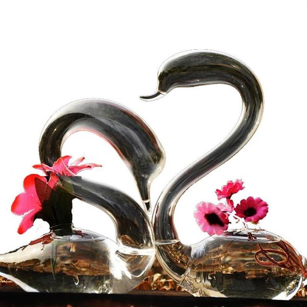 Onpnnq Swan Glass Vase Decoration Decoration Vaso in vetro Vaso per decorazioni per il matrimonio Vasi di fiori decorativi per Homes265C