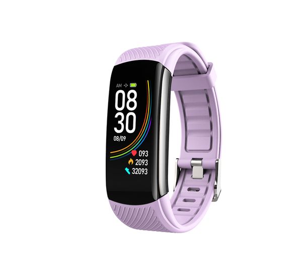 C6S Bluetooth relógio inteligente exercício de pressão arterial lembrete sedentário pulseira de rastreamento de saúde física para todas as idades pulseira inteligente de frequência cardíaca à prova d'água
