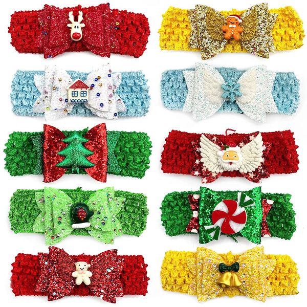 Köpek giyim 30 50pcs Noel Pet Bow Tie Noel Baba geyik tarzı Bowties elastik bant yakalı tımar yayları xmas destekli 231129