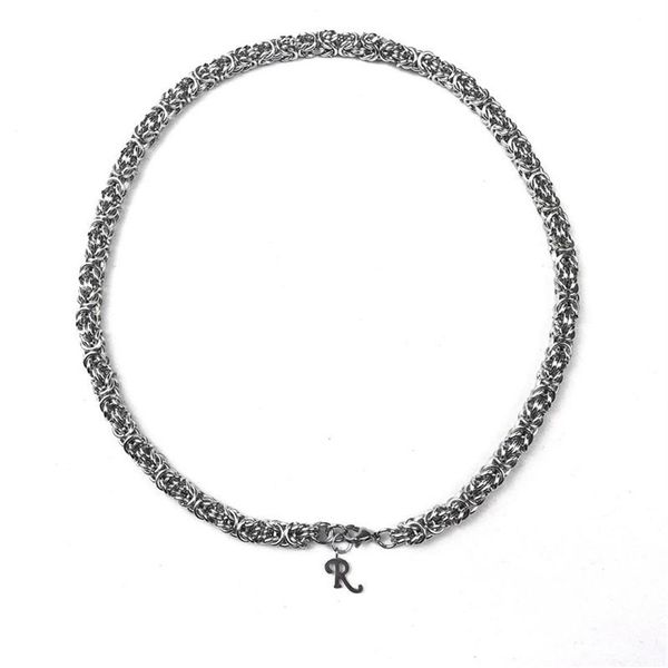 RAF Catena fatta a mano R Lettera Argento Collana in acciaio al titanio Bracciale Marea Marca Uomini e donne Moda Hip-Hop All-Match Jewelry273N