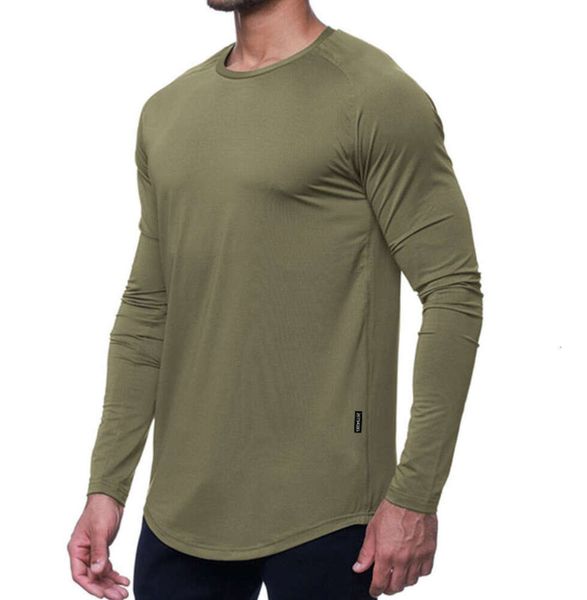 lu Männer Yoga Outfit Sport Langarm T-shirt Herren Sport Stil Enge Training Fitness Kleidung Elastisch Schnell Trocknend Tragen Heißer Verkauf rtydr