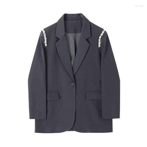 Ternos femininos Superaen High Street Fashion Suit Coat 2023 Spring e Autumn Diamond Design Loose Blazer