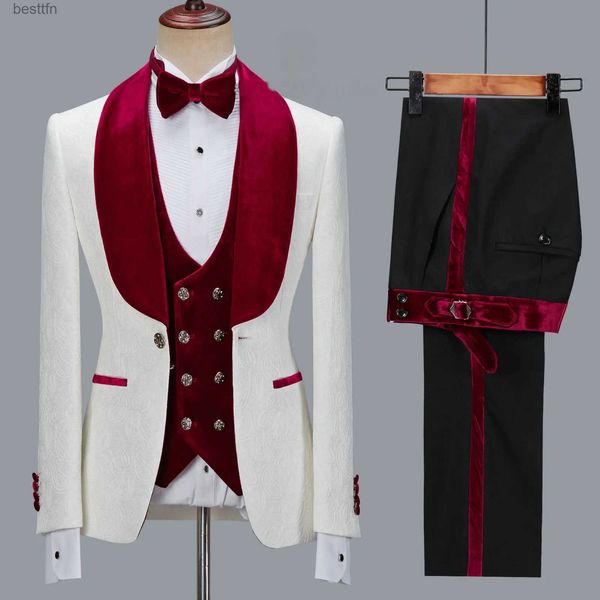 Ternos masculinos blazers jaqueta floral terno masculino fino ajuste casamento smoking azul marinho veludo lapela noivo ternos de festa venha homme melhor homem blazerl231130