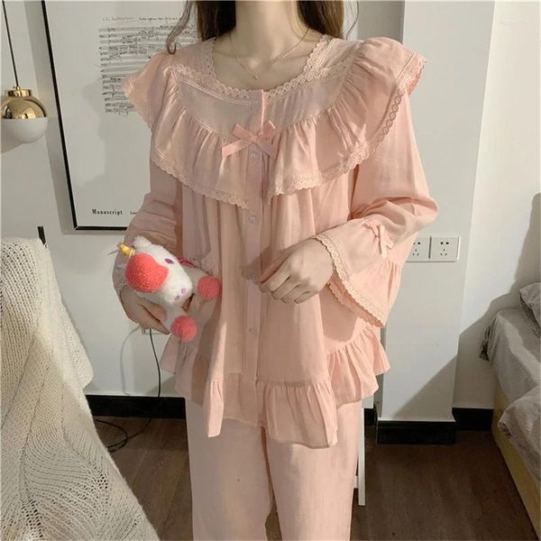 Pigiameria da donna 2023 Princess Loose Homewear Eleganti ragazze carine tutte abbinate a donne Sweet Chic Lady Pigiami