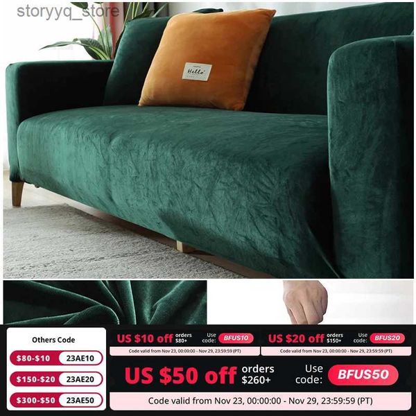 Stuhlhussen, hochwertiger Samt-Sofabezug, Wohnzimmer-Sofabezug, Wohnmöbel-Schutzhülle, verstellbarer Sofa-Schonbezug für 1/2/3/4 Sitz Q231130