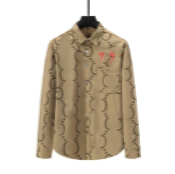 2024 camisas de veludo masculinas designer casaco jaqueta dupla letra relâmpago letras camisa de manga longa mulheres M-3XL
