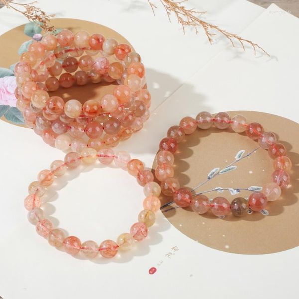 Strand Red Copper Quartz Rutilated Bracelet Hair Multi-Bracelet DIY Acessórios Factory Direct Sales