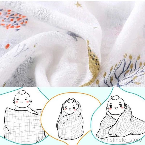 Battaniyeler Swaddling 60X60cm Yenidoğan Bebek Musilin Battaniye Ultra Yumuşak Bambu Bebek Kunkuklu Battaniyeler Cilt Dostu Muslin Bebek Bebek Taşıma Bezleri R231130