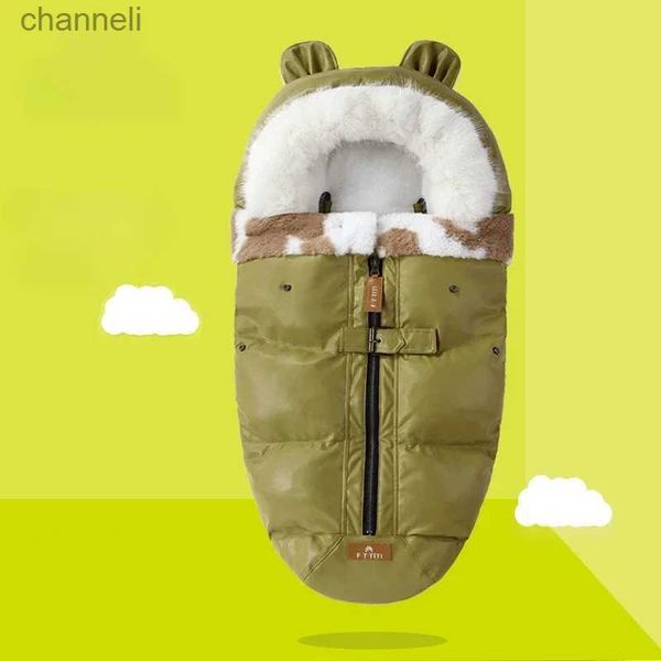 Sleeping Bags Baby Stroller Sleeping Bag Thickened Blanket Dual Use for Newborn Swaddling Constant Temperature Baby Anti Shock Blanket YQ231130